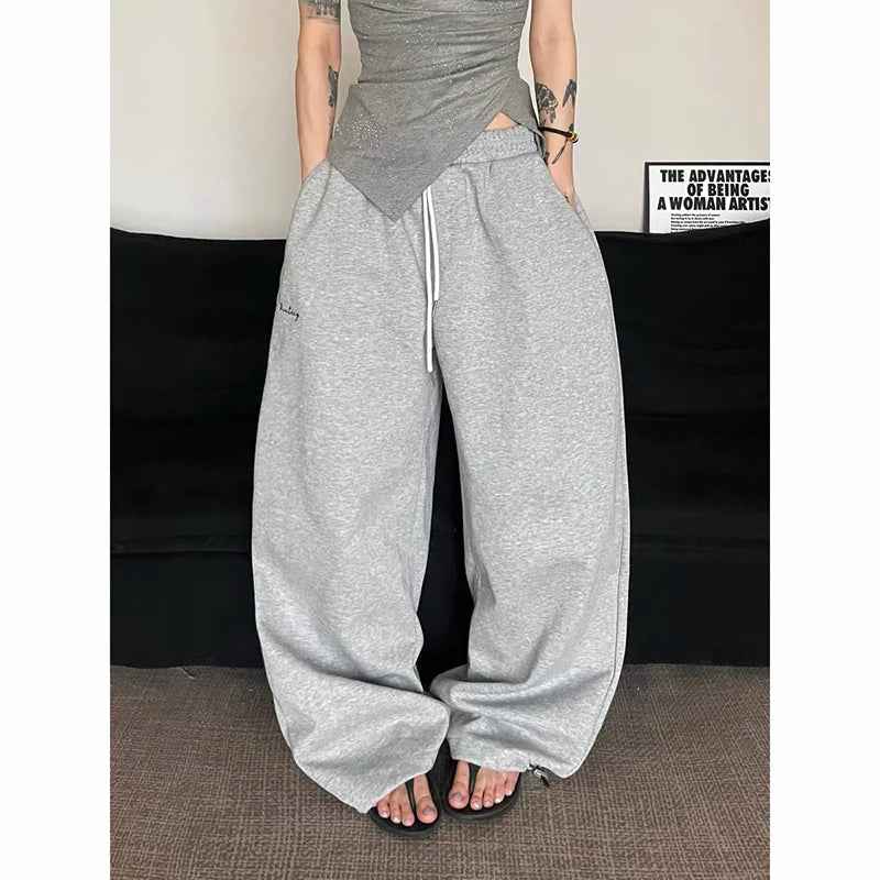 Durable Oversized Cool Print Japanese Style Sweatpants
