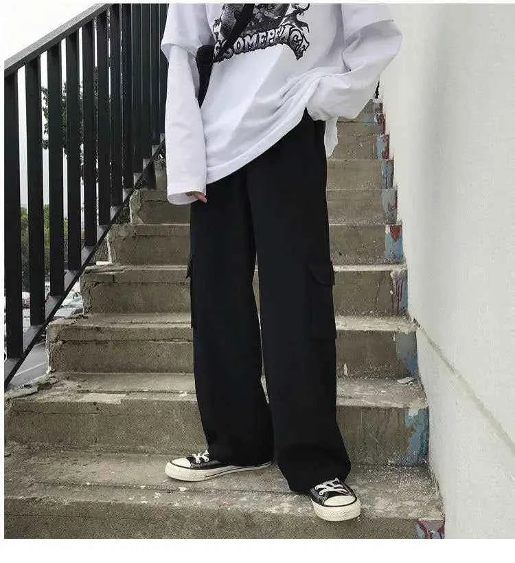 Men's vintage Casual Oversize Cargo Sweatpants