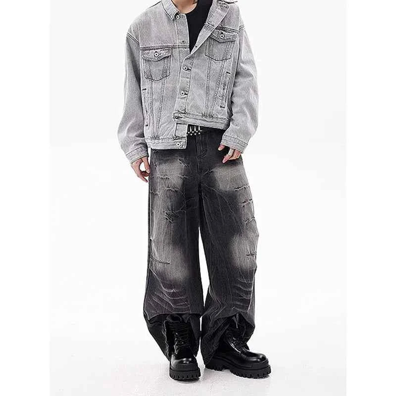 Vintage Cool Streetwear High Waist Black Denim Jeans