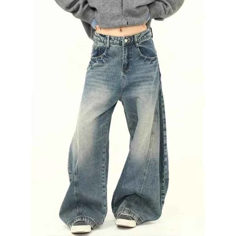 Classic High Waist Wide Leg Denim Jeans
