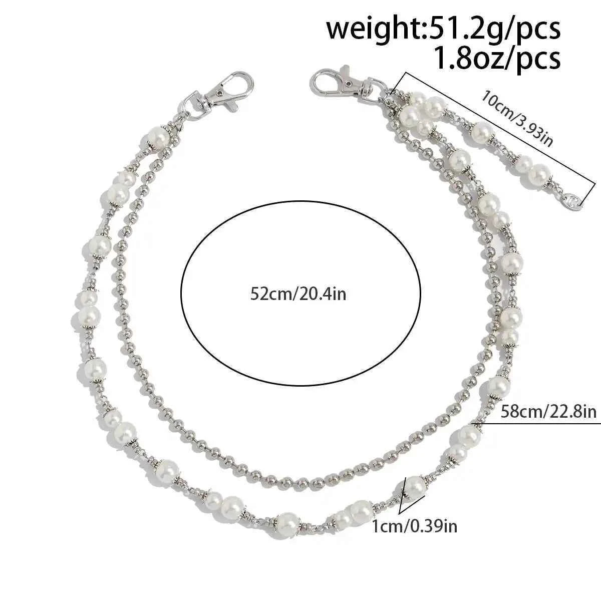 Unique Faddish Imitation Pearl Alloy Waist Chain