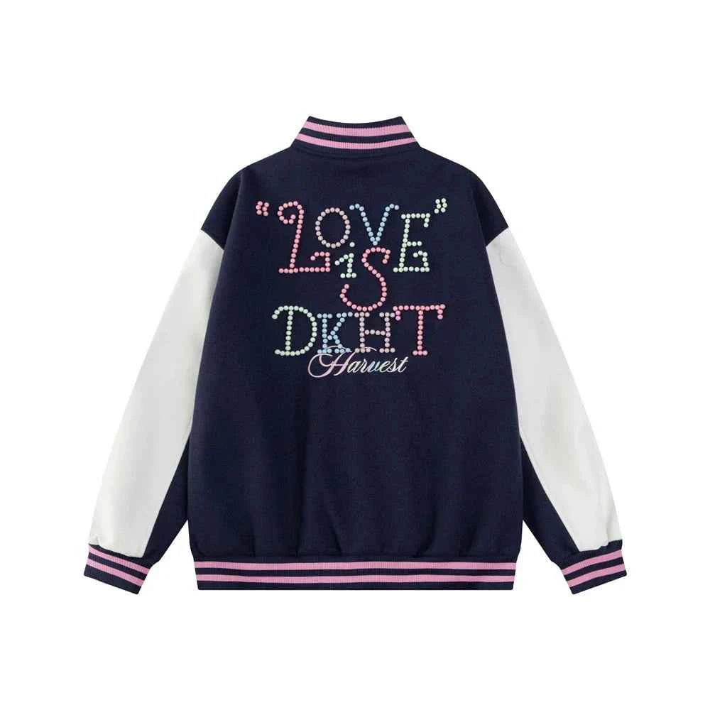 Y2K Women Patchwork Retro Baseball Varsity Jacket