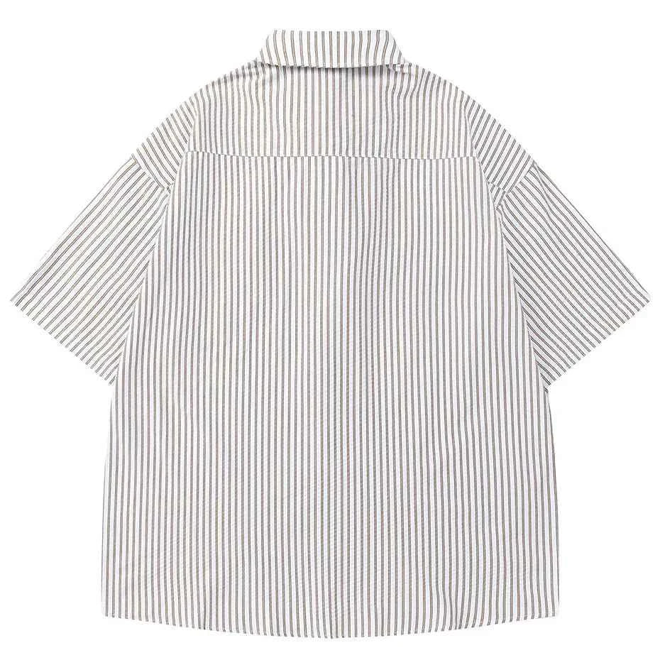 Fashionable Japanese Varsity Style Button-Up Shirt