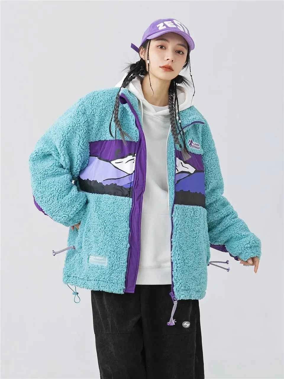 Warm Plush Winter Fleece Parkas Jacket