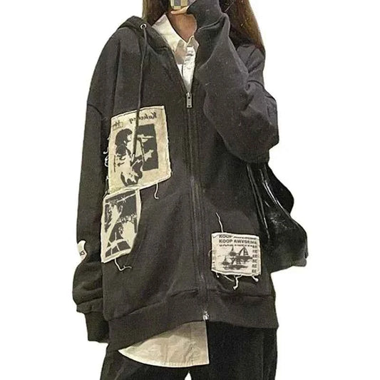 Streetwear Chic Letter Print Cool Sweatshirt