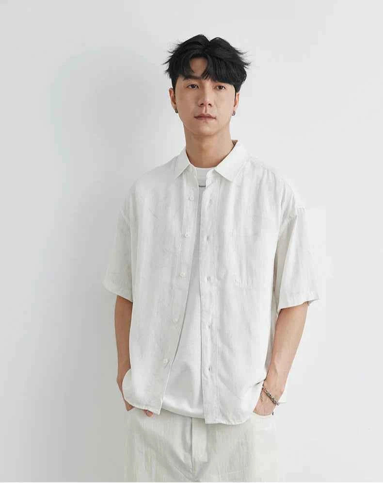 KoreanStyle Casual Button-down Shirt