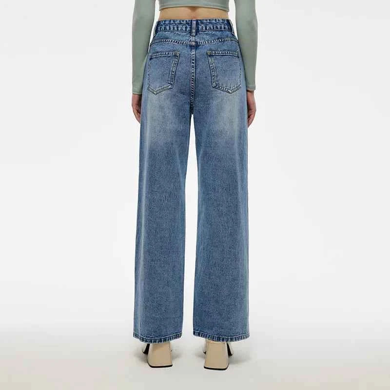 Elevated Comfort Fleece Washed Straight Jeans