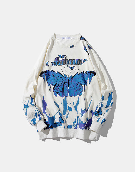 Butterfly Fire Flame Sweatshirt