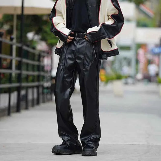 Black Waterproof Motorcycle Leather Pants