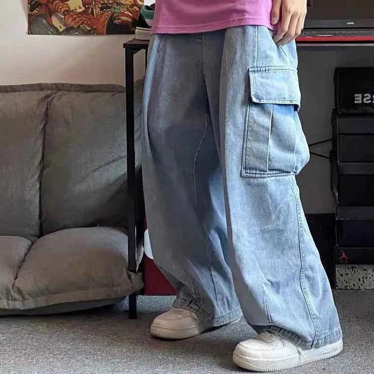 Perfect Fit Retro Loose Wide Leg Baggy Jeans