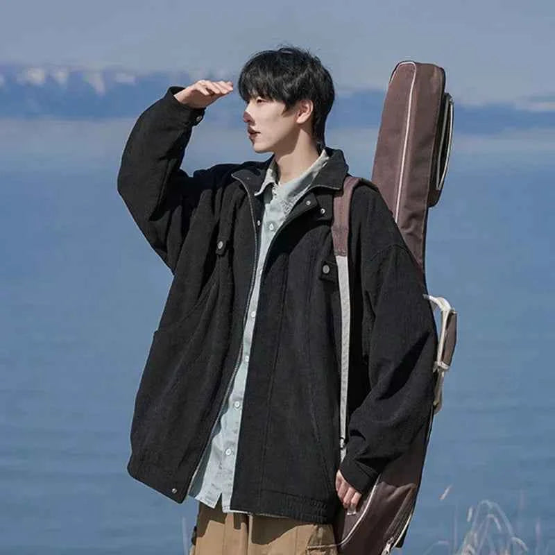 Long-lasting Retro Corduroy Zipper Jacket