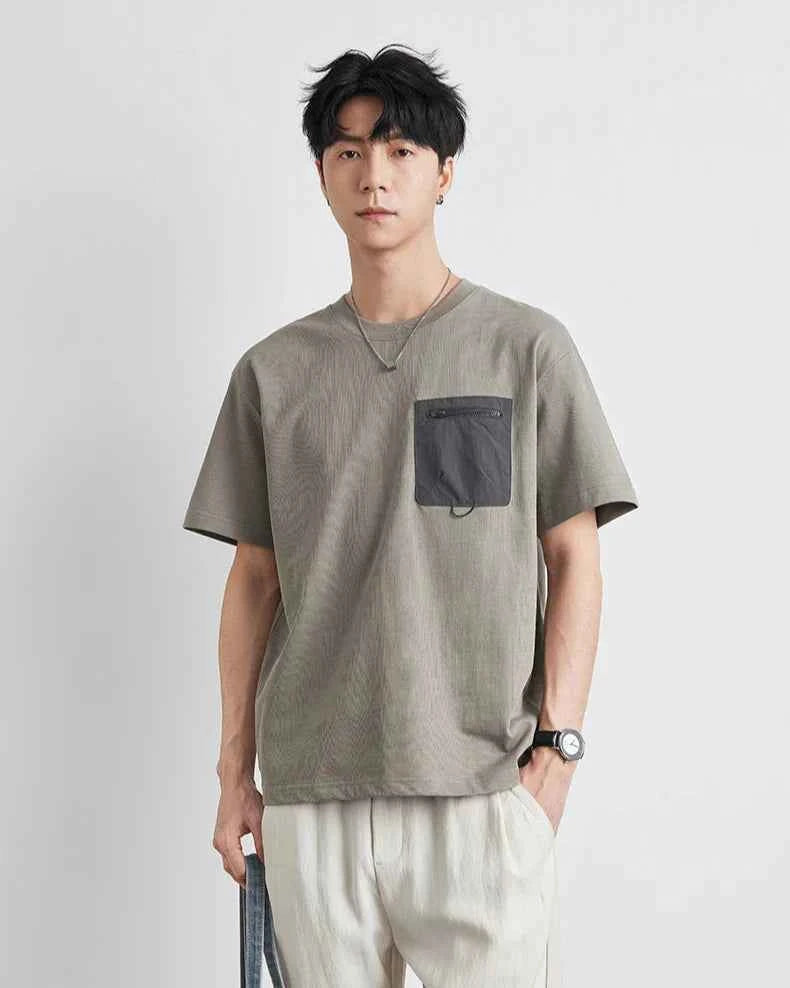 Men's Casual Summer Pocket Loose Fit T-Shirt