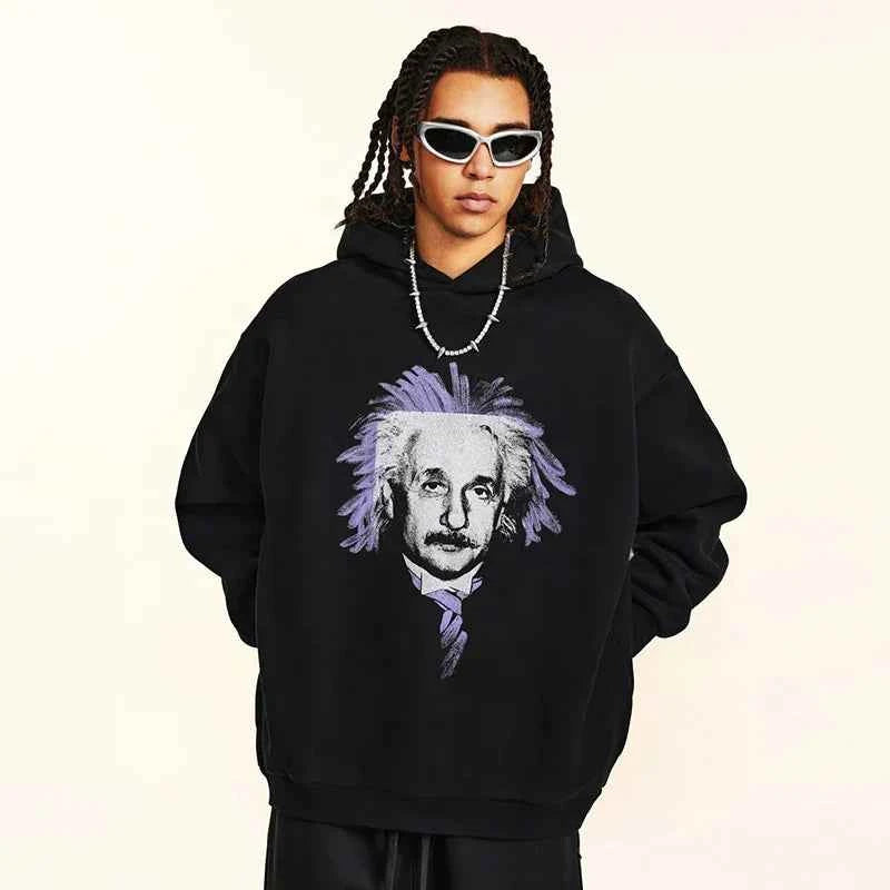 Eyanshtian Formula Graphic Print Hip Hop Hoodie