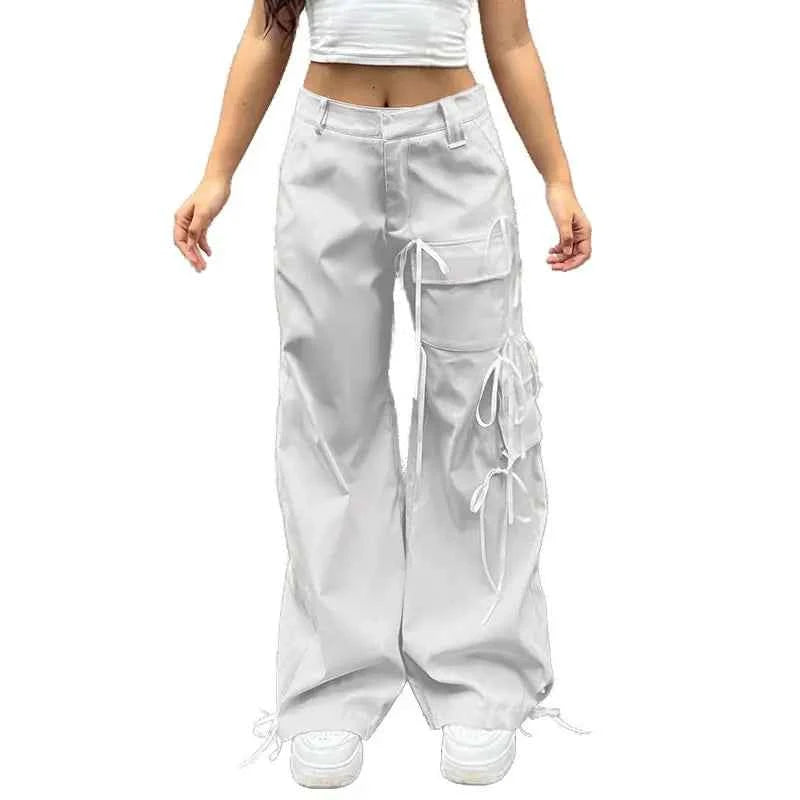 Women Streetwear Vintage Bowknot Cargo Pants