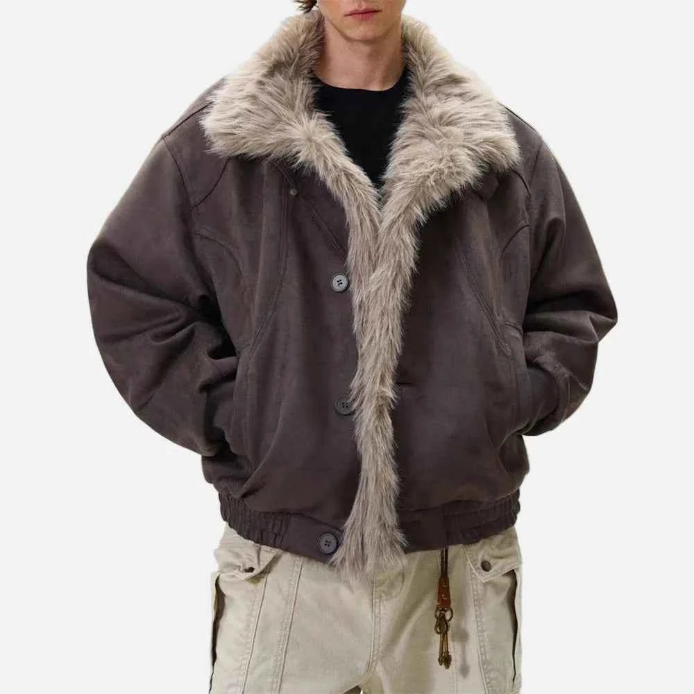 Thick Warm Hip Hop Winter Faux Fur Jacket