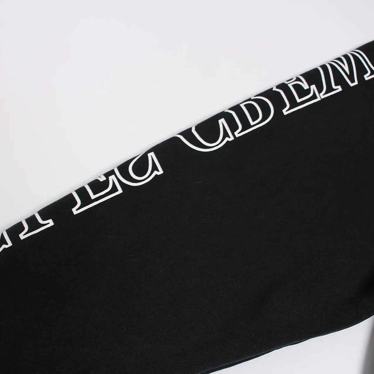 Y2K Gothic Rivet Printed Black Casual Hoodie