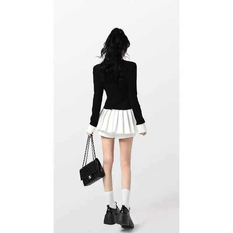 Women Slim Fit Color Blocked Cardigan