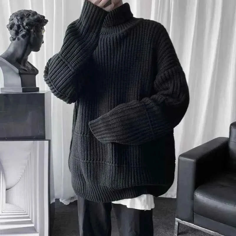 Cozy Korean High Neck Knit Turtleneck Sweater