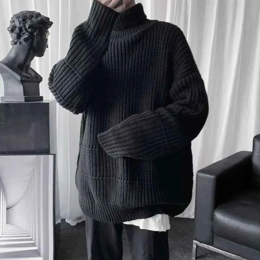 Cozy Korean High Neck Knit Turtleneck Sweater