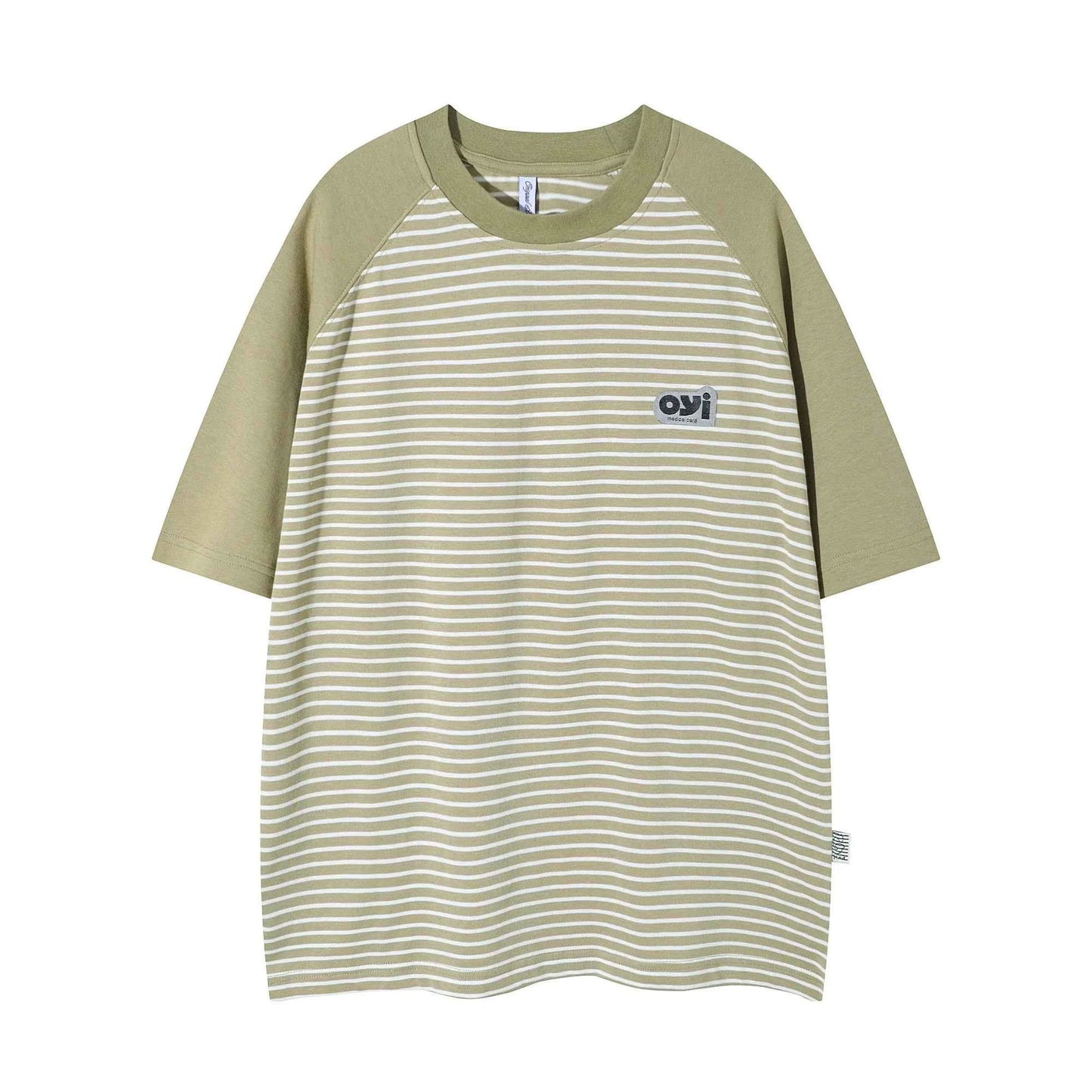 High-Quality Striped Splice Loose Casual Summer T-Shirt