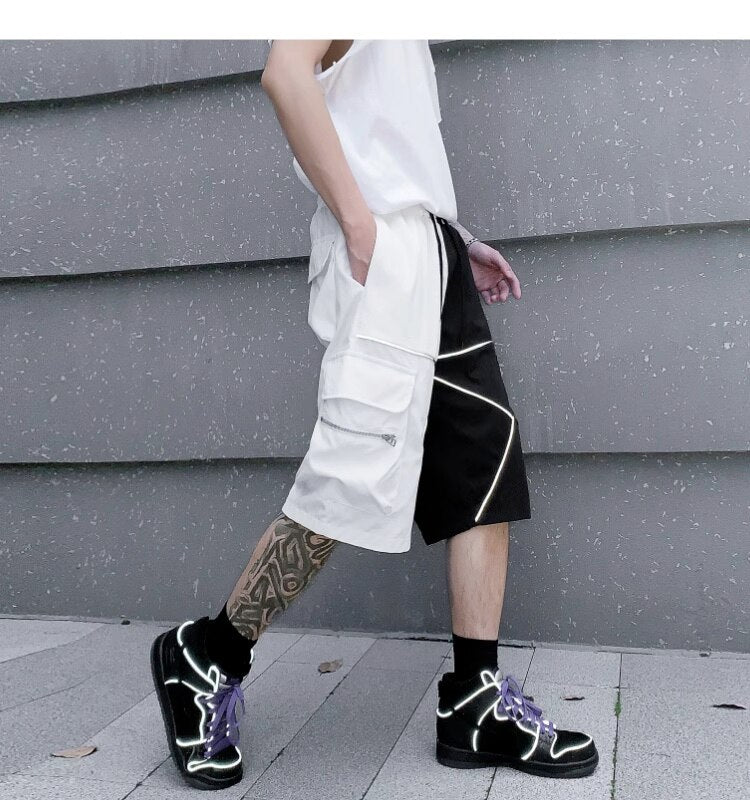 Solid Bermuda White Lining Shorts