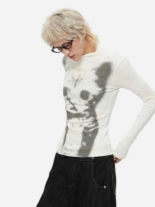 Insulated Cat Print Long Sleeve T-Shirt