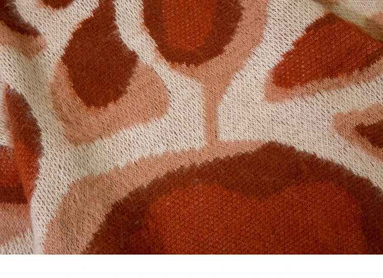 Y2K Durable Retro Abstract Pattern Knitted Sweater