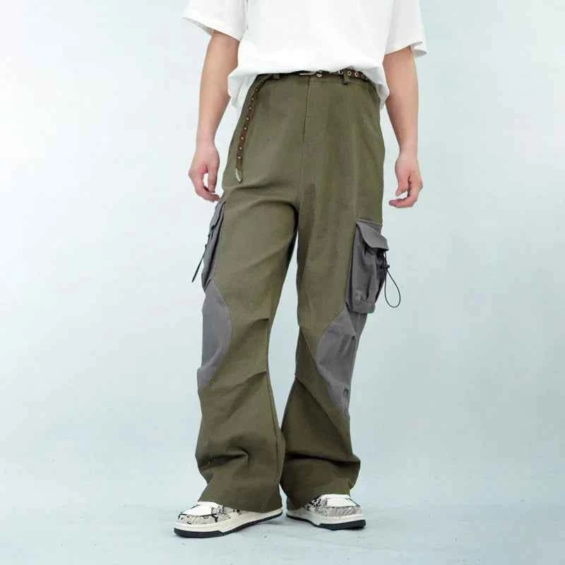 Utility Vibe Green Safari Style Cargo Pants