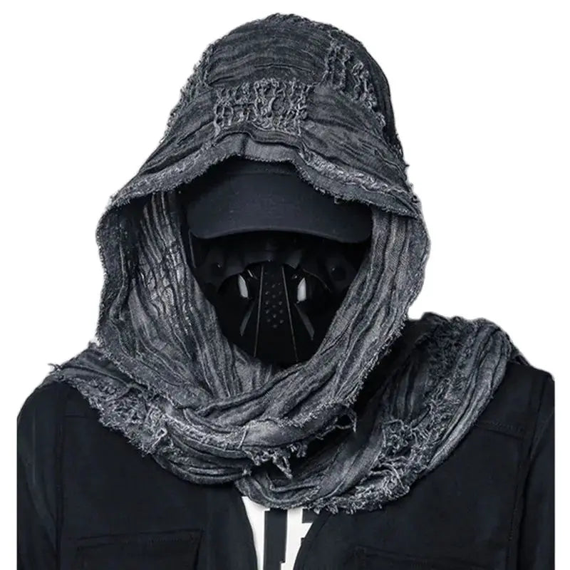 Ripped Design Round Neck Scarf