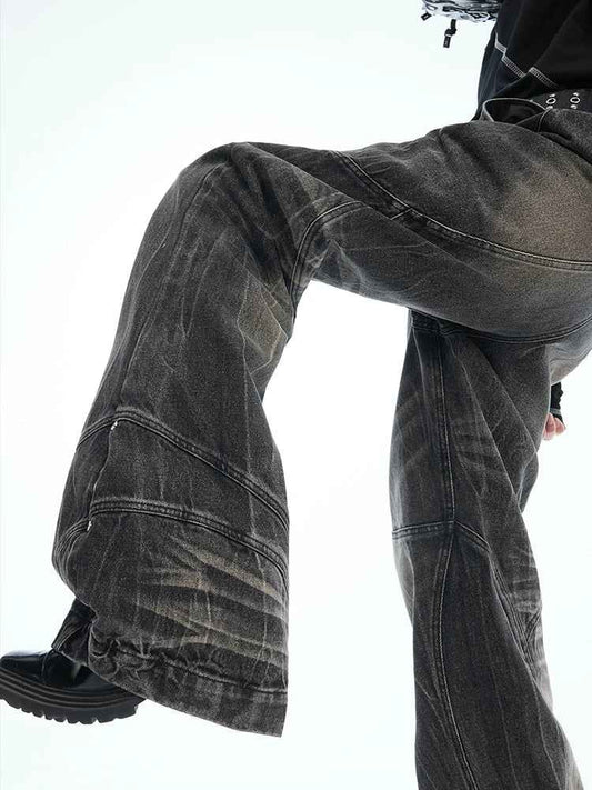 Wardrobe Staple Wornout Washed Bell Casual Jeans