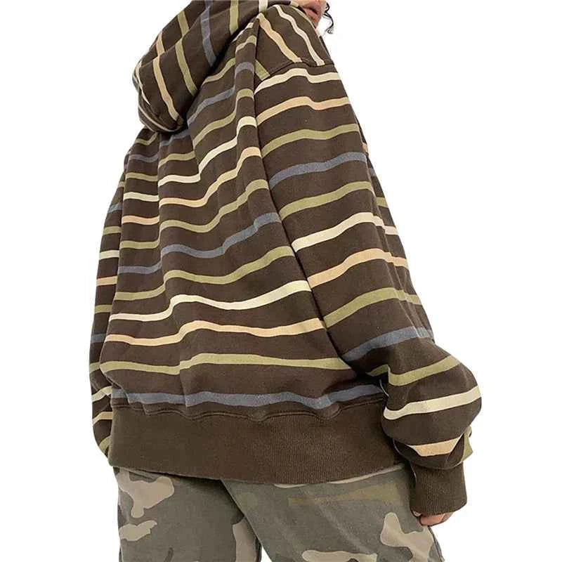 Striped Long Sleeve Aesthetic Sweatshirt