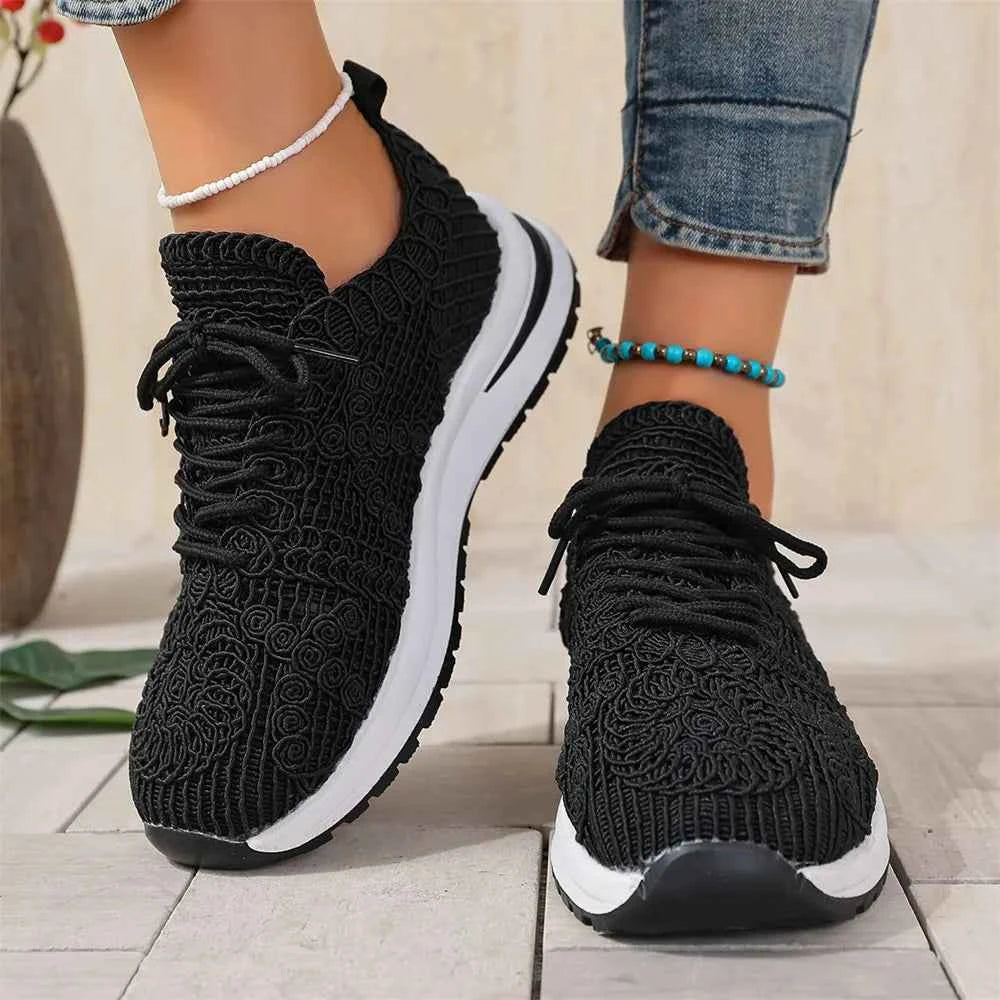 Breathable Comfy Mesh Trainers Flat Sneaker