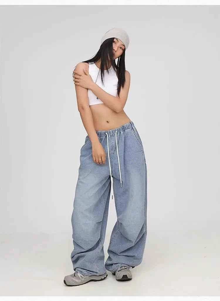 Blue Loose Hip Hop Dance Pants