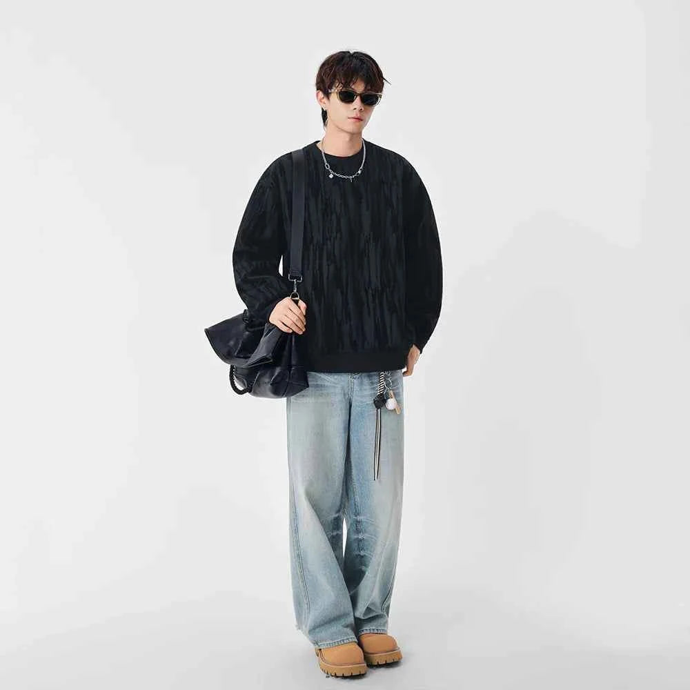 Durable Washed Crew Neck Sweatshirt