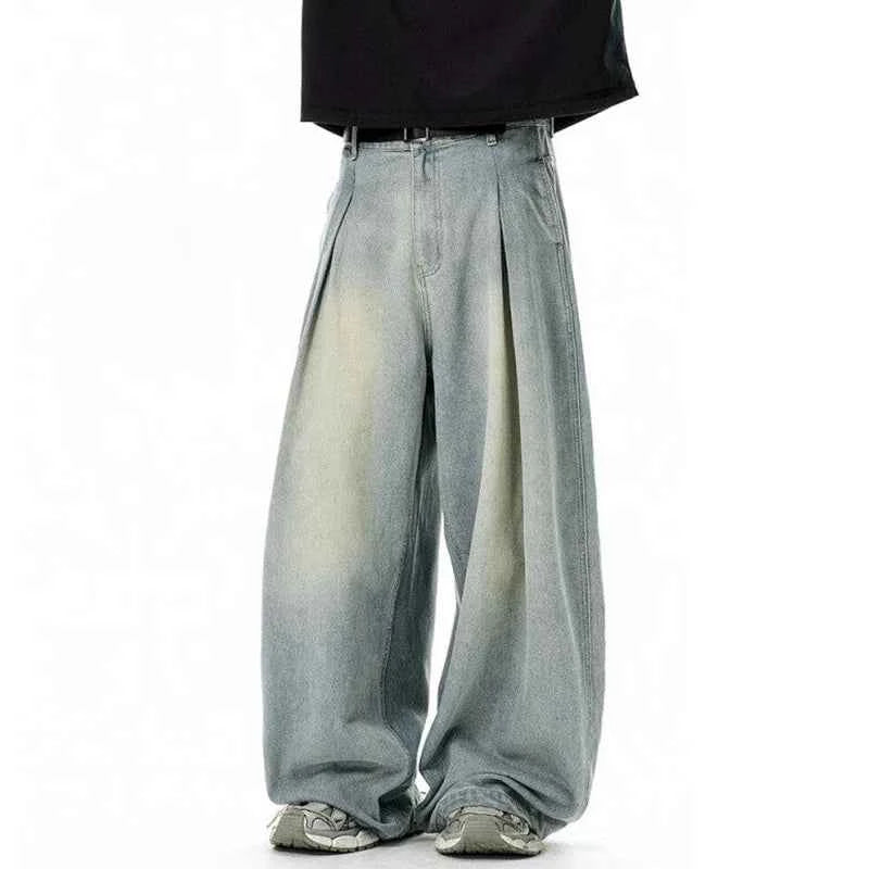 Quality Gradient Oversized Cozy Washed Jeans