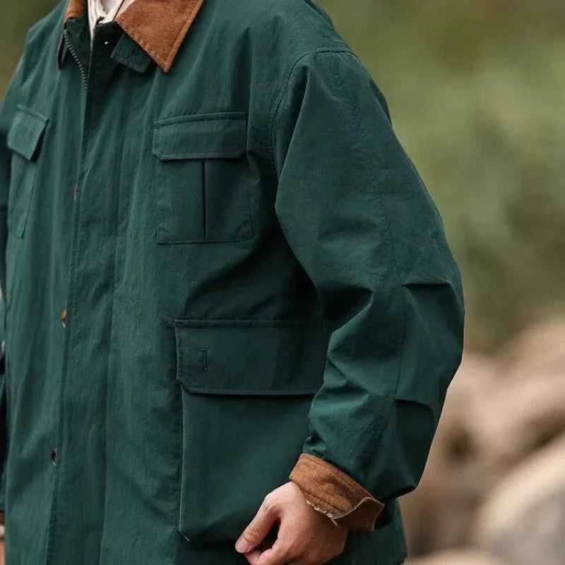 Trendy Tooling Multiple Pockets Windbreaker Jacket
