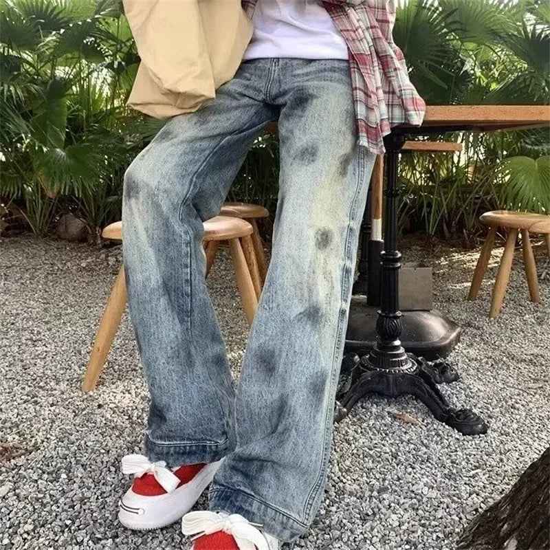 Distressed Vintage Cool Retro Denim Jeans