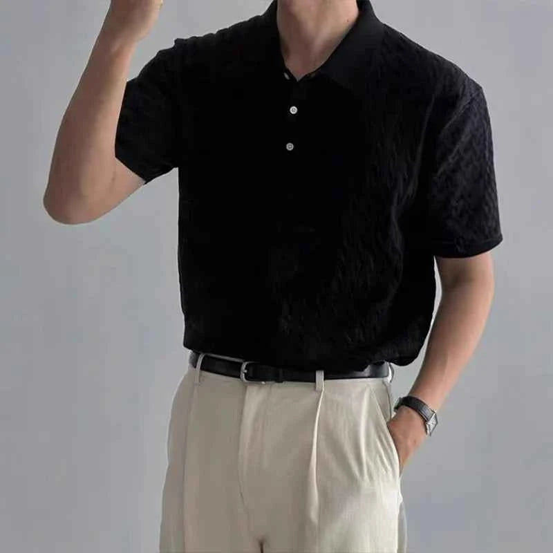 Luxury Knitted Polo Business Casual T-Shirt