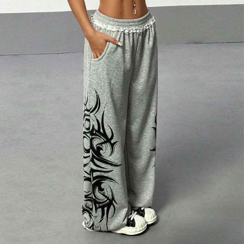 Trendy High Waist Loose Sports Sweatpants