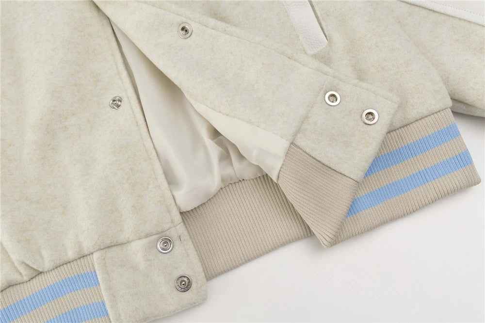 Y2K Women Patchwork Retro Baseball Varsity Jacket