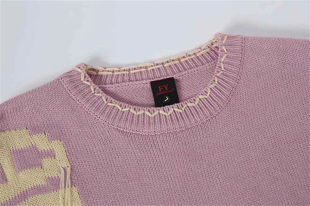 Y2K Women Cozy Distressed Oversized Knit Sweater