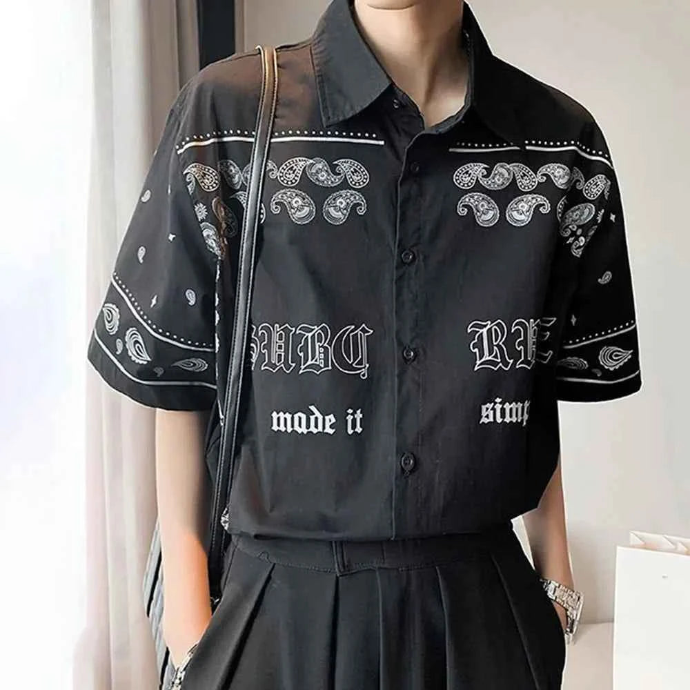 Men Black Vantage Print Casual Shirt