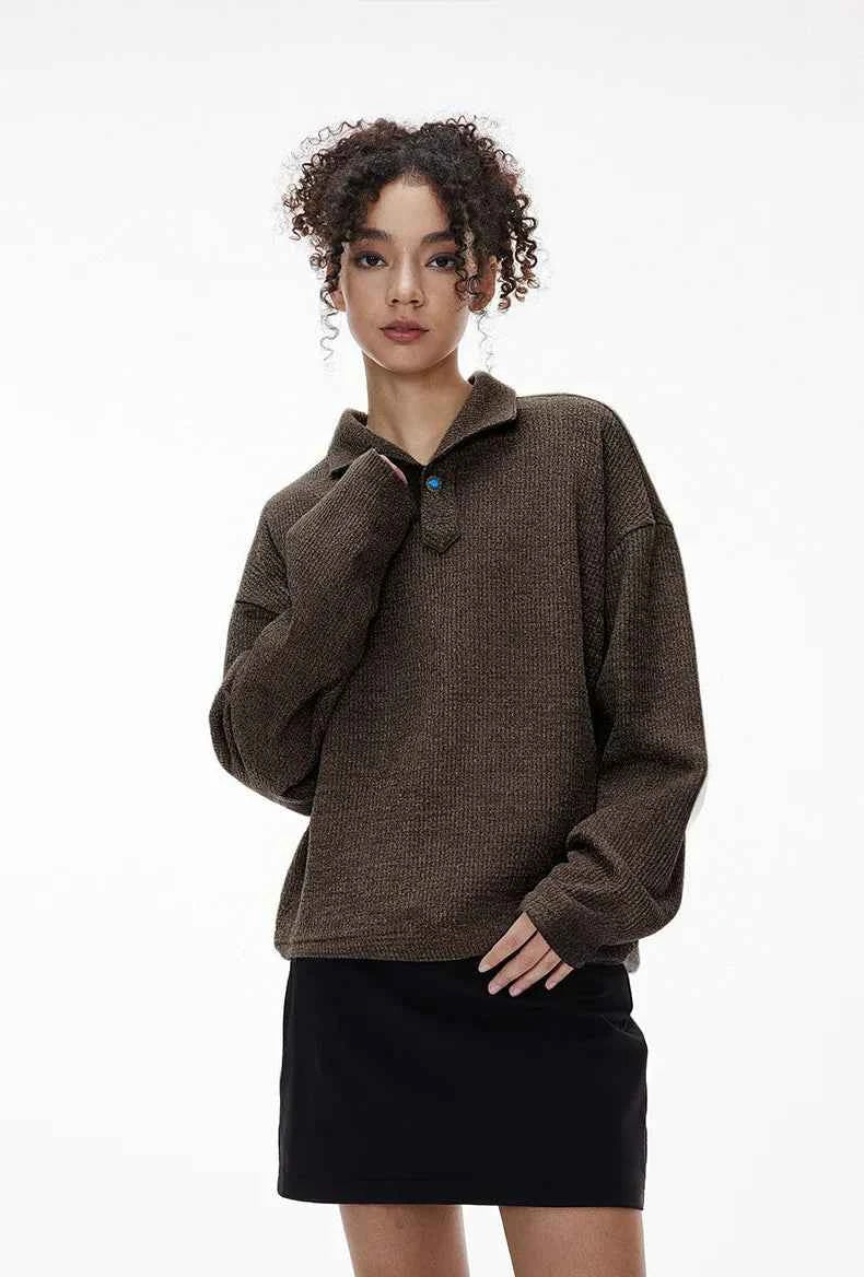 Vintage Italian Old Money Style Polo Sweater