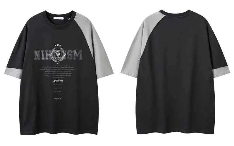Long-lasting Graphic Patchwork Hip Hop Sport T-Shirt