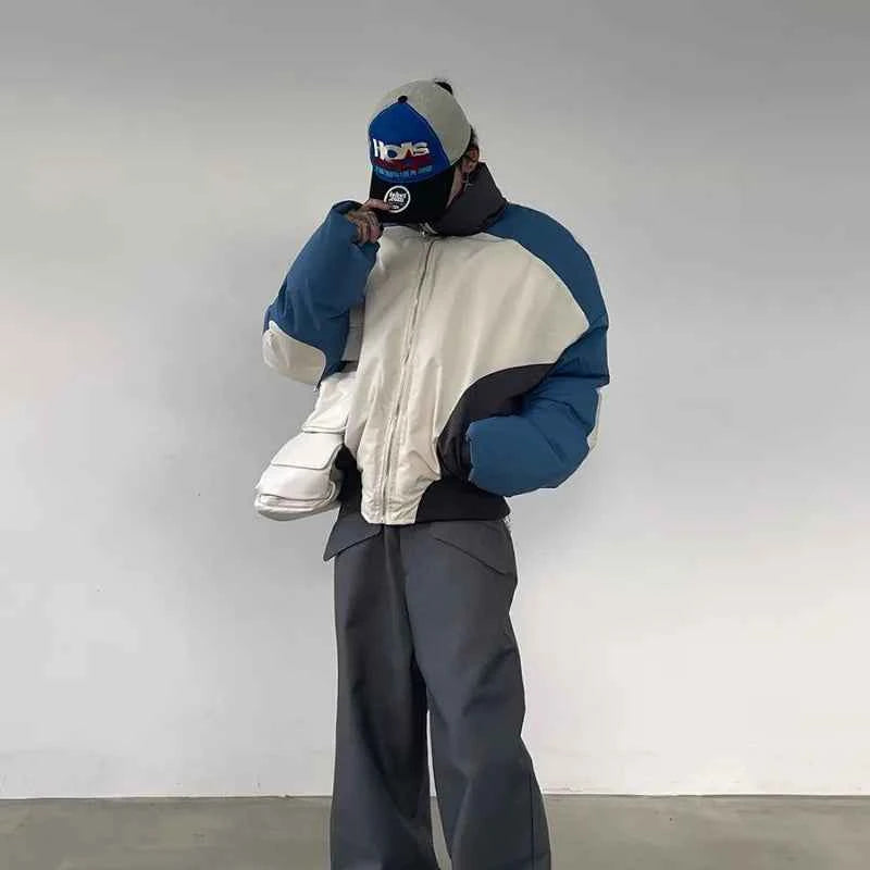 Vintage Patchwork Cotton Padded Winter Jacket