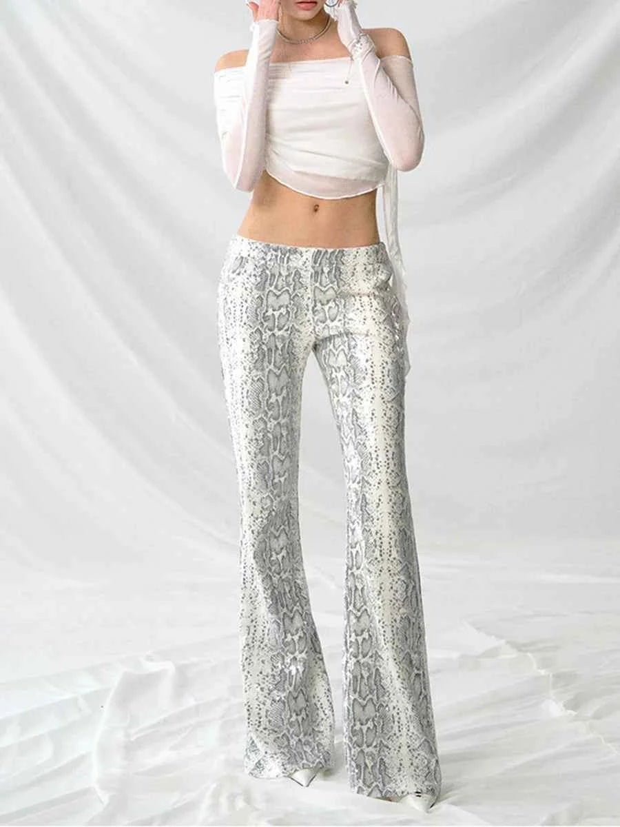 Colorblock High Waist Patchwork Wide Pants