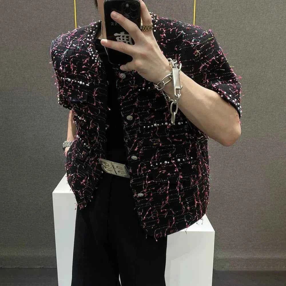 Men Vintage Inspired Beads Tassel Jacket