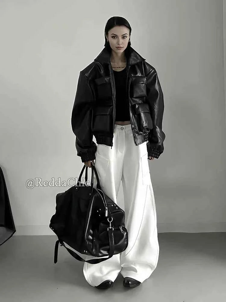 Durable Slim Fit Chic White Cool Pants