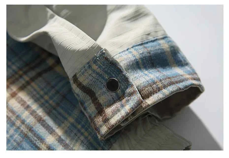 Autumn Plaid Casual Double Face Windbreaker Jacket