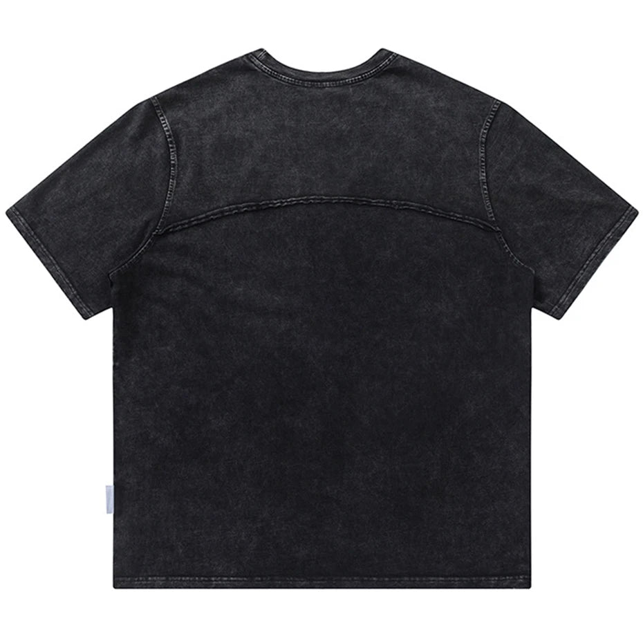 Streetwear Patchwork Oversized T-shirts
